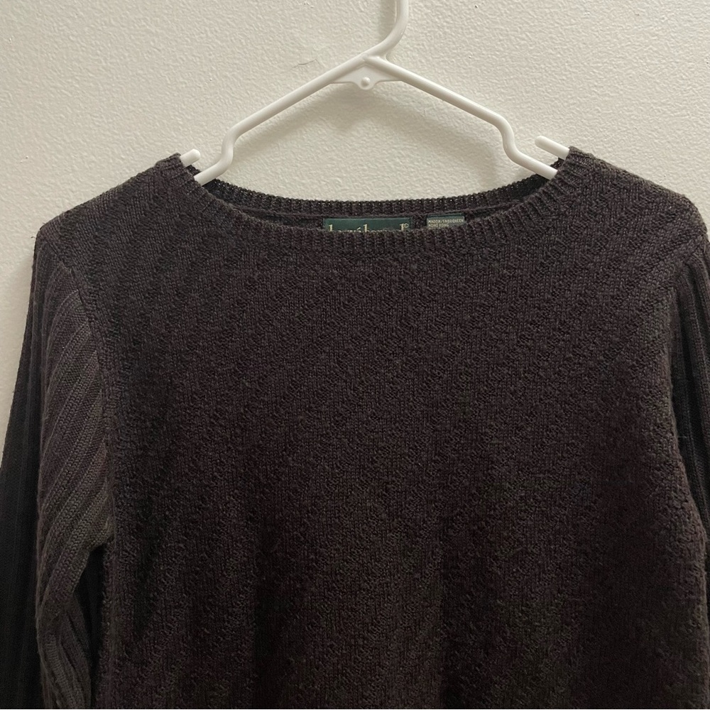 HARVE BENARD by BENARD HOLTZMAN Women’s Brown Wool Blend Sweater. Size M - Picture 5 of 8